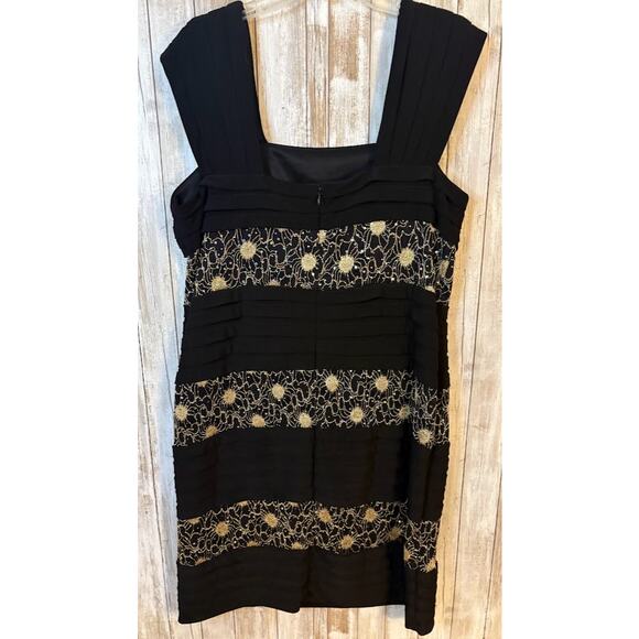 R&M Richards Black and Gold‎ Cocktail Dress Plus Size 16W - Picture 5 of 9